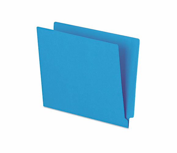 ESSH110DBL Reinforced End Tab Folders, Two Ply Tab, Letter, Blue,  100/Box By ESSELTE PENDAFLEX CORP.