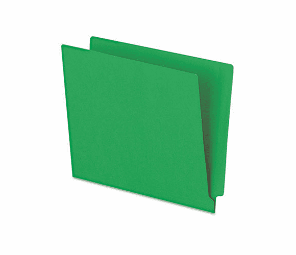 ESSH110DGR Reinforced End Tab Folders, Two Ply Tab, Letter, Green,  100/Box By ESSELTE PENDAFLEX CORP.
