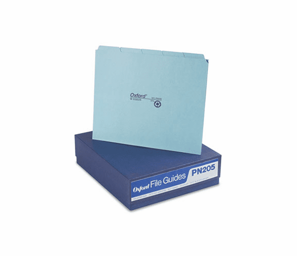 ESSPN205 Top Tab File Guides, Blank, 1/5 Tab, 25 Point Pressboard, Letter, 100/Box By ESSELTE PENDAFLEX CORP.