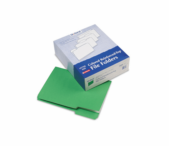 ESSR15213BGR Two-Ply Reinforced File Folders, 1/3 Cut Top Tab, Letter, Green, 100/Box By ESSELTE PENDAFLEX CORP.
