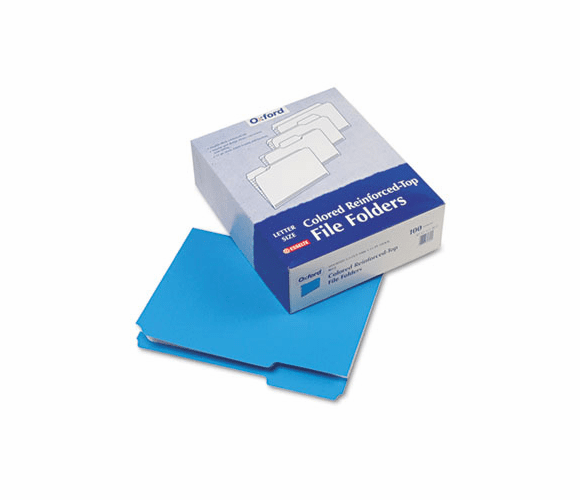 ESSR15213BLU Two-Ply Reinforced File Folders, 1/3 Cut Top Tab, Letter, Blue, 100/Box By ESSELTE PENDAFLEX CORP.