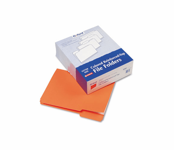 ESSR15213ORA Two-Ply Reinforced File Folders, 1/3 Cut Top Tab, Letter, Orange, 100/Box By ESSELTE PENDAFLEX CORP.