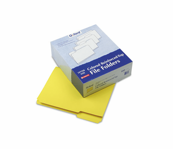 ESSR15213YEL Two-Ply Reinforced File Folders, 1/3 Cut Top Tab, Letter, Yellow, 100/Box By ESSELTE PENDAFLEX CORP.