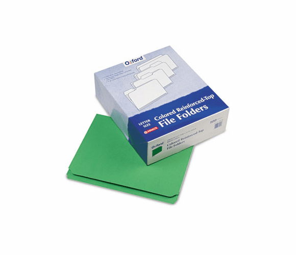 ESSR152BGR Two-Ply Reinforced File Folder, Straight Top Tab, Letter, Bright Green, 100/Box By ESSELTE PENDAFLEX CORP.