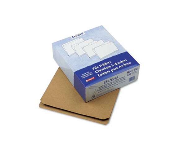 ESSRK152 Two-Ply Dark Kraft File Folders, Straight Cut, Top Tab, Letter, Brown, 100/Box By ESSELTE PENDAFLEX CORP.