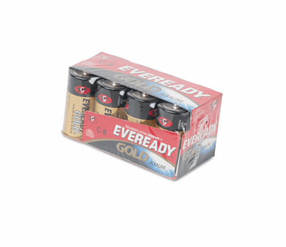 EVEA938 Gold Alkaline Batteries, C, 8 Batteries/Pack By EVEREADY BATTERY