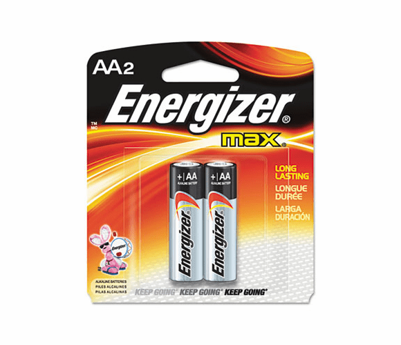 EVEE91BP2 MAX Alkaline Batteries, AA, 2 Batteries/Pack By EVEREADY BATTERY
