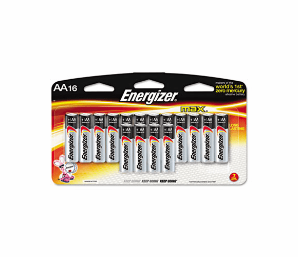 EVEE91LP16 MAX Alkaline Batteries, AA, 16 Batteries/Pack By EVEREADY BATTERY