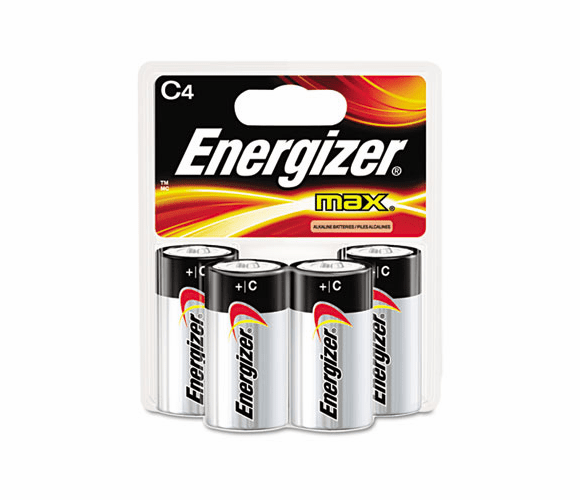 EVEE93BP4 MAX Alkaline Batteries, C, 4 Batteries/Pack By EVEREADY BATTERY