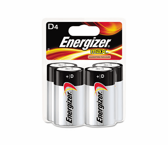 EVEE95BP4 MAX Alkaline Batteries, D, 4 Batteries/Pack By EVEREADY BATTERY