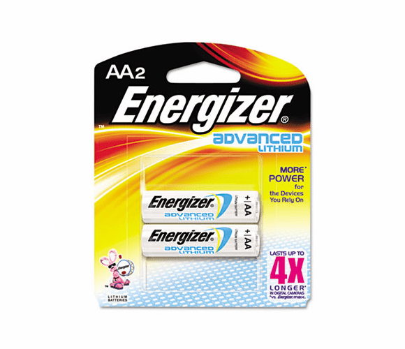 EVEEA91BP2 Advanced Lithium Batteries, AA, 2/Pack By EVEREADY BATTERY
