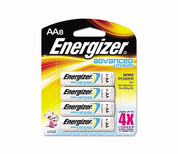 EVEEA91BP8 Advanced Lithium Batteries, AA, 8/Pack By EVEREADY BATTERY