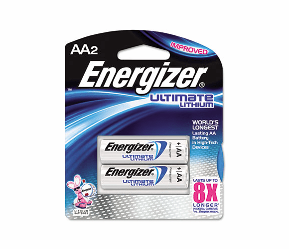 EVEL91BP2 e� Lithium Batteries, AA, 2 Batteries/Pack By EVEREADY BATTERY