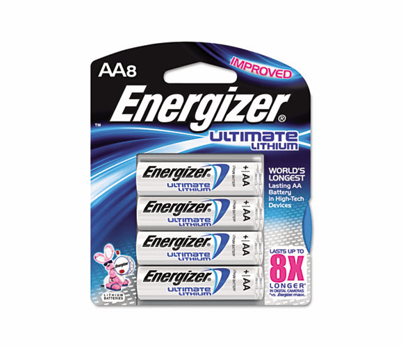 EVEL91BP8 e� Lithium Batteries, AA, 8 Batteries/Pack By EVEREADY BATTERY