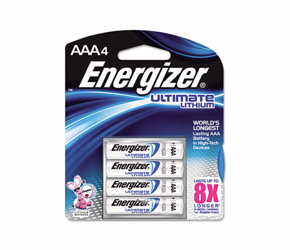 EVEL92BP4 e� Lithium Batteries, AAA, 4/Pack By EVEREADY BATTERY