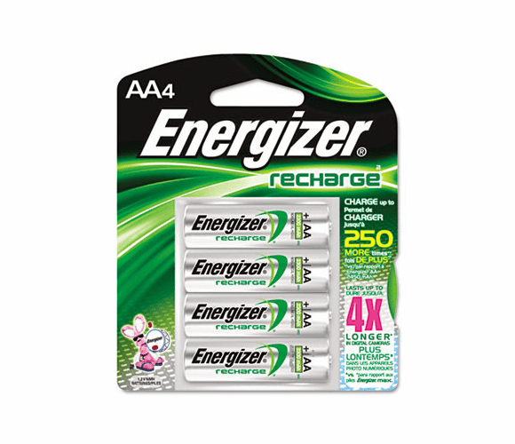 EVENH15BP4 e NiMH Rechargeable Batteries, AA, 4 Batteries/Pack By EVEREADY BATTERY