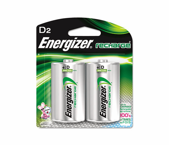 EVENH50BP2 e� NiMH Rechargeable Batteries, D, 2 Batteries/Pack By EVEREADY BATTERY