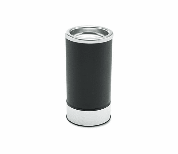 EXC160 Round Sand Urn w/Removable Tray, Black/Chrome By EXCELL METAL PRODUCTS CO