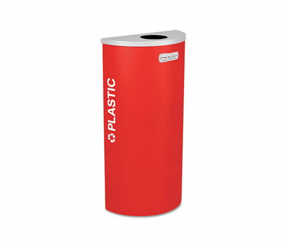 EXCRCKDHRPLRBX Kaleidoscope Collection Recycling Receptacle, 8 gal, Ruby Red By EXCELL METAL PRODUCTS CO