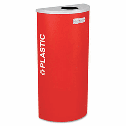 EXCRCKDHRPLRBX Kaleidoscope Collection Recycling Receptacle, 8 gal, Ruby Red By EXCELL METAL PRODUCTS CO