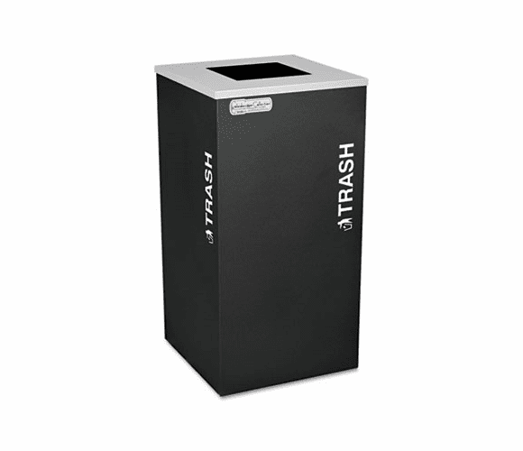 EXCRCKDSQTBLX Kaleidoscope Collection Recycling Receptacle, 24 gal, Black By EXCELL METAL PRODUCTS CO