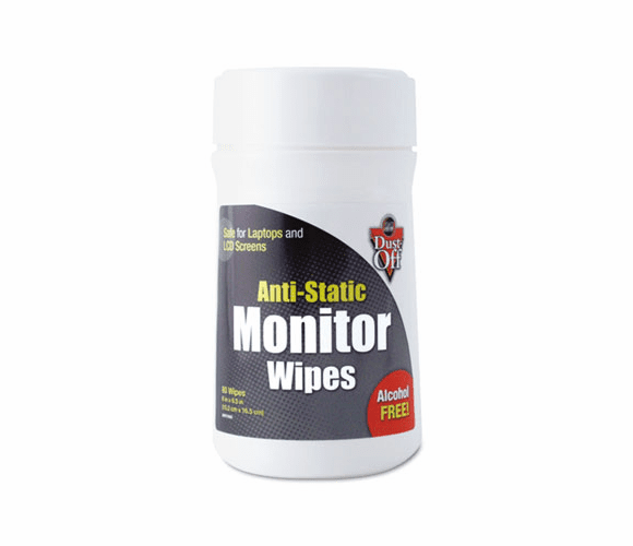 FALDSCT Premoistened Monitor Cleaning Wipes, Cloth, 6 x 6, 80/Tub By FALCON SAFETY