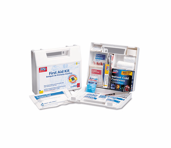 FAO222U First Aid Kit for 10 People, 62 Pieces, OSHA Compliant, Plastic Case By FIRST AID ONLY, INC.