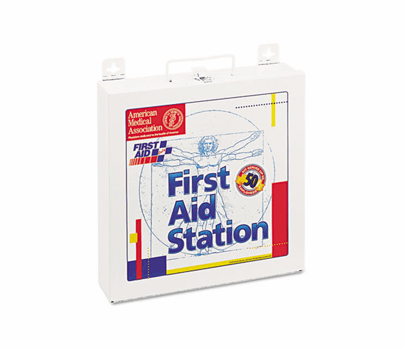 FAO226U First Aid Station for 50 People, 196 Pieces, OSHA Compliant, Metal Case By FIRST AID ONLY, INC.