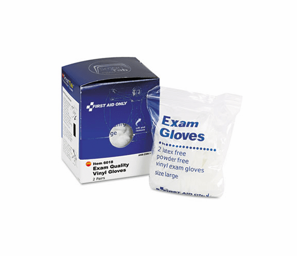 FAO6018 Vinyl Lightweight Gloves, 2/Box By FIRST AID ONLY, INC.