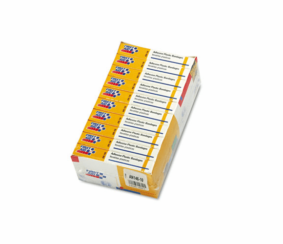 FAOAN146 Plastic Adhesive Bandages,1 x 3, 160/Pack By FIRST AID ONLY, INC.