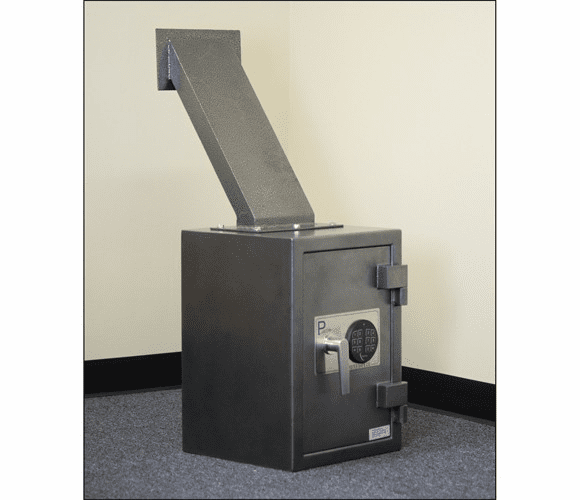 FD-2014LS Electronic Rear-Drop Depository Safe, with Through the Wall Drop Chute By Protex Safe Company