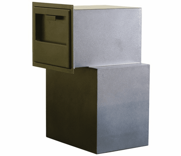 FDD-3020-BD Through-The-Wall Dual Compartment, Back Drop Depository Safe By Protex Safe Company