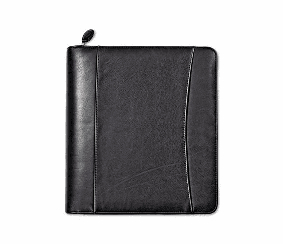 FDP33964 Nappa Leather Ring Bound Organizer w/Zipper, 8-1/2 x 11, Black By FRANKLIN COVEY