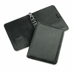 FDP34689 Starter Vinyl Ring Bound Organizer w/Book Closure, 5-1/2 x 8-1/2, Black By FRANKLIN COVEY