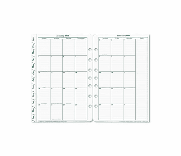 FDP3539913 Original Dated Monthly Planner Refill, January-December, 5-1/2 x 8-1/2, 2013 By FRANKLIN COVEY