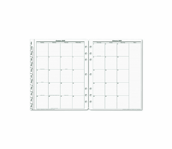 FDP3540013 Original Dated Monthly Planner Refill, January-December, 8-1/2 x 11, 2013 By FRANKLIN COVEY
