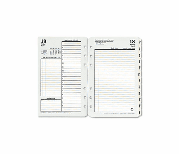 FDP3541413 Original Dated Daily Planner Refill, January-December, 4-1/4 x 6-3/4, 2013 By FRANKLIN COVEY