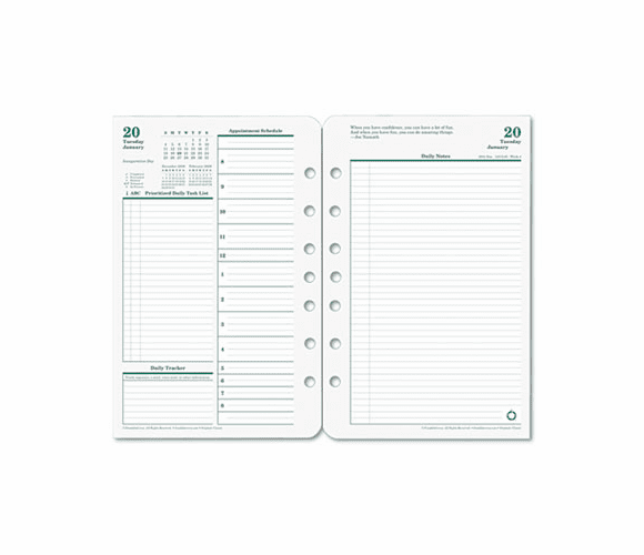 FDP3541913 Original Dated Daily Planner Refill, January-December, 5-1/2 x 8-1/2, 2013 By FRANKLIN COVEY