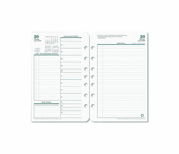 FDP3542012 Original Dated Daily Planner Refill, April-March, 5-1/2 x 8-1/2, 2012-2013 By FRANKLIN COVEY