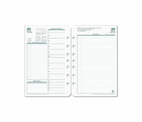 FDP3542112 Original Dated Daily Planner Refill, July-June, 5-1/2 x 8-1/2, 2012-2013 By FRANKLIN COVEY