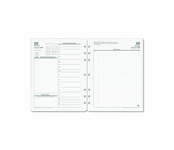FDP3542713 Original Dated Daily Planner Refill, January-December, 8-1/2 x 11, 2013 By FRANKLIN COVEY
