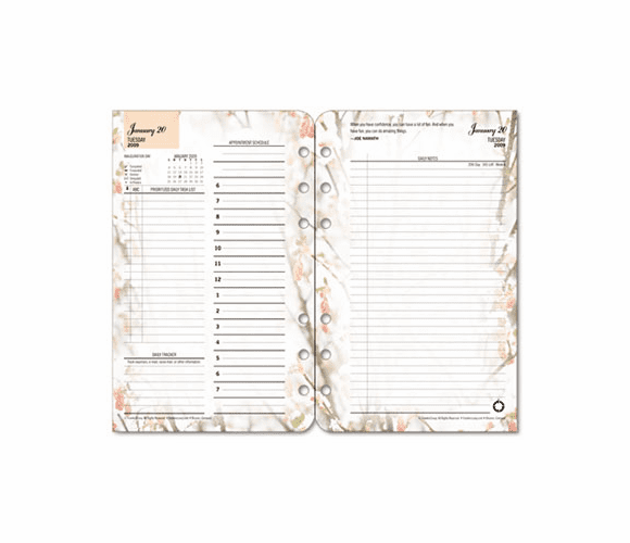 FDP3543813 Blooms Dated Daily Planner Refill, January-December, 4-1/4 x 6-3/4, 2013 By FRANKLIN COVEY