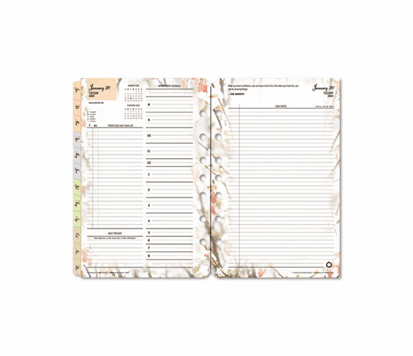 FDP3544413 Blooms Dated Daily Planner Refill, January-December, 5-1/2 x 8-1/2, 2013 By FRANKLIN COVEY