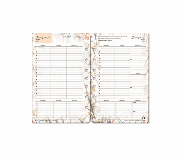 FDP3544813 Blooms Dated Weekly/Monthly Planner Refill, Jan.-Dec., 5-1/2 x 8-1/2, 2013 By FRANKLIN COVEY