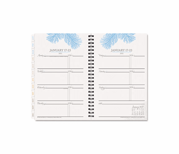 FDP3842313 Botanica Wirebound Weekly Planner Refill, 5-1/2 x 8-1/2, 2013 By FRANKLIN COVEY