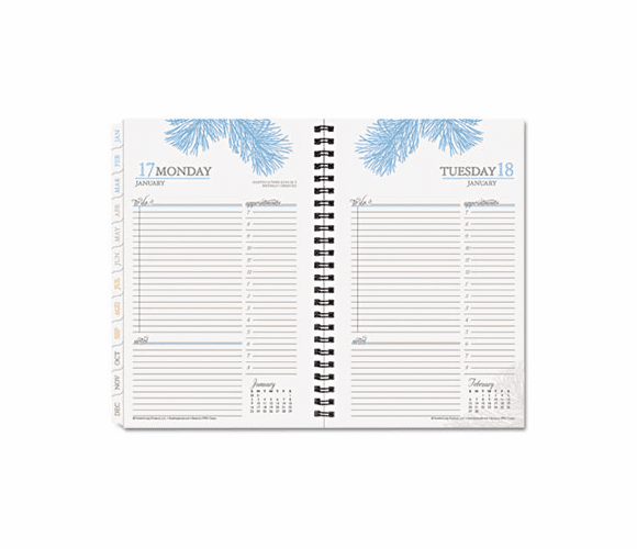 FDP3842413 Botanica Wirebound Daily Planner Refill, 5 1/2 x 8 1/2, 2013 By FRANKLIN COVEY