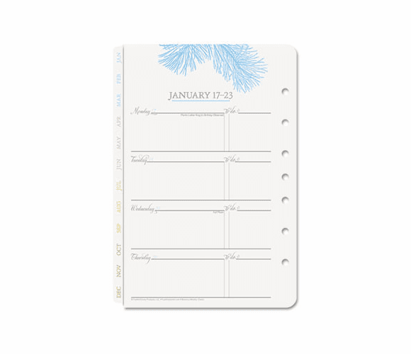 FDP3972513 Botanica Weekly Planner Refill, 5-1/2 x 8-1/2, 2013 By FRANKLIN COVEY
