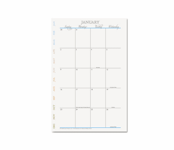 FDP3972613 Botanica Monthly Calendar Refill, 5-1/2 x 8-1/2, 2013 By FRANKLIN COVEY