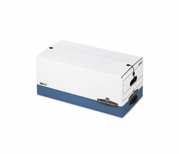 FEL0001103 Liberty Max Strength Storage Box, Ltr, 12 x 24 x 10, White/Blue, 4/Carton By FELLOWES MFG. CO.