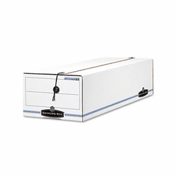 FEL00022 Liberty Storage Box, Record Form, 9-1/2 x 23-1/4 x 6, White/Blue, 12/Carton By FELLOWES MFG. CO.